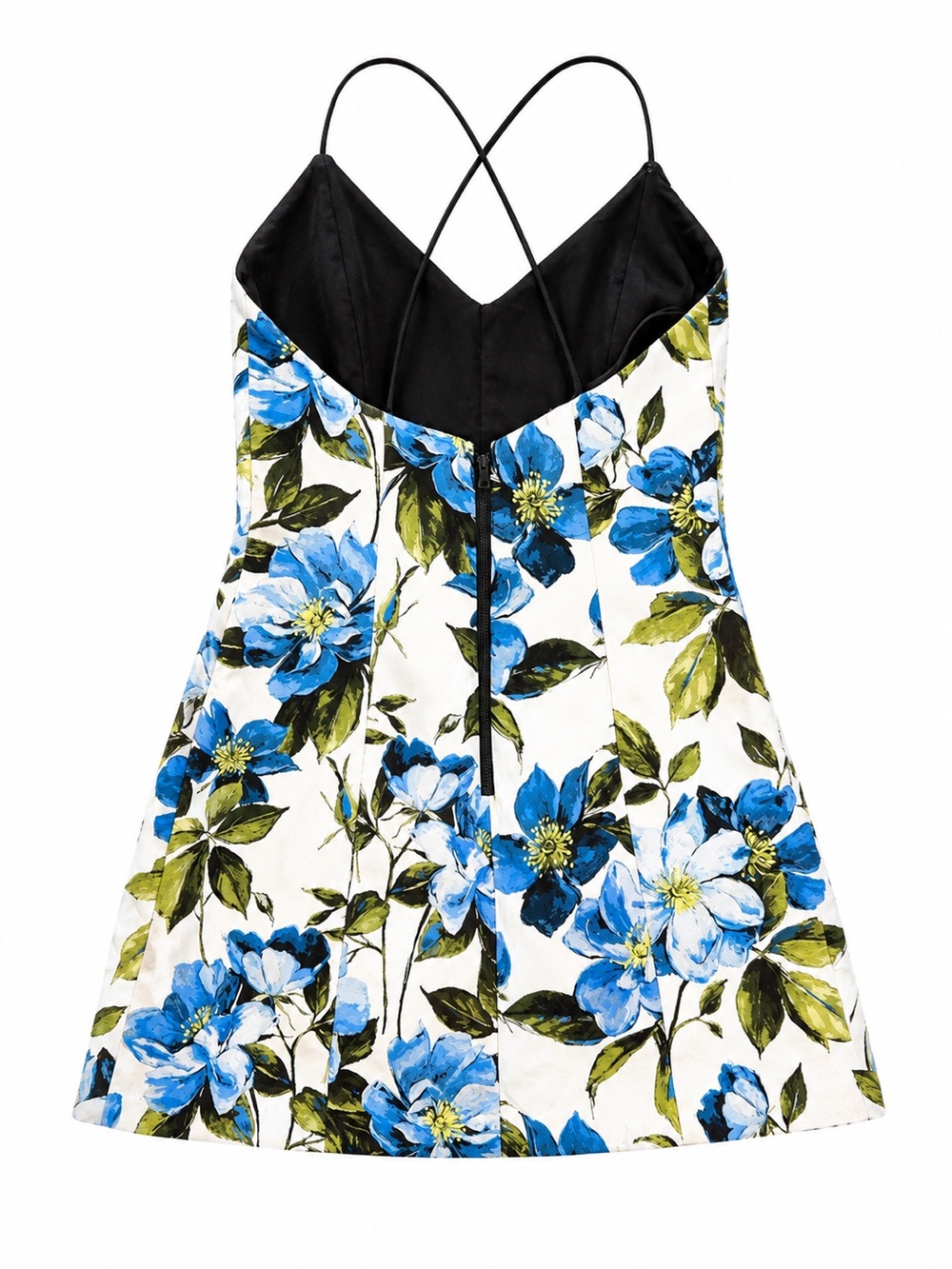 Alice + Olivia Tayla Floral Jacquard Mini Dress Size 2 - Picture 3 of 10